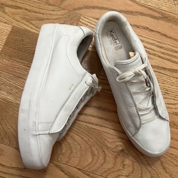 KEDS ACE LACE-UP WHITE LEATHER SNEAKERS SIZE 11 - Picture 2 of 6